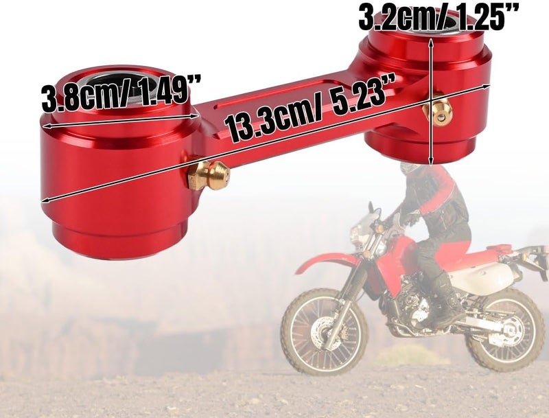 OICCTBF Rear Suspension Lowering Link,Billet Aluminum Motorcycle Off-road Bike Lowers Rear Suspension Drop Link Kit for Honda XR650L 1993-2024 for XR600R 1985-2024 (RED) - Image 3